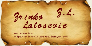 Zrinko Lalošević vizit kartica